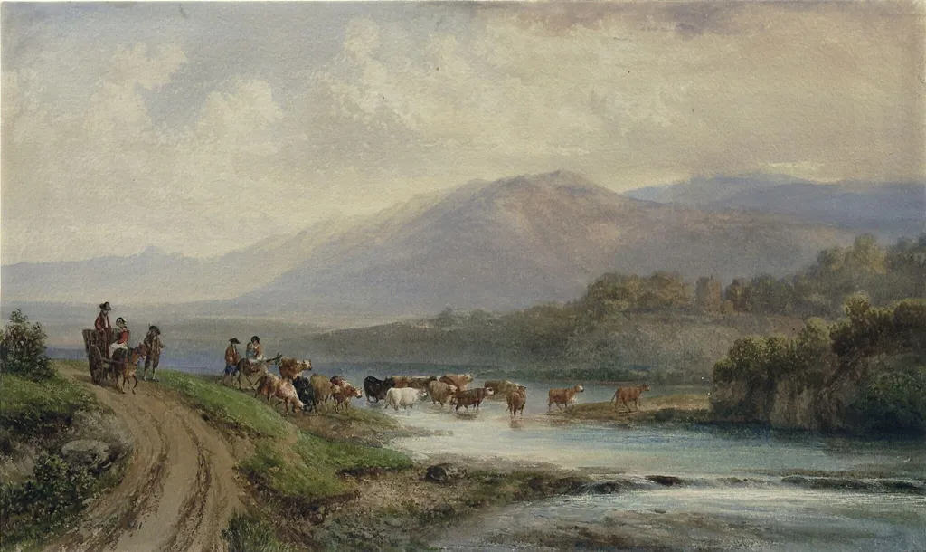 The Ford, by Pierre Girard, watercolor, 1841