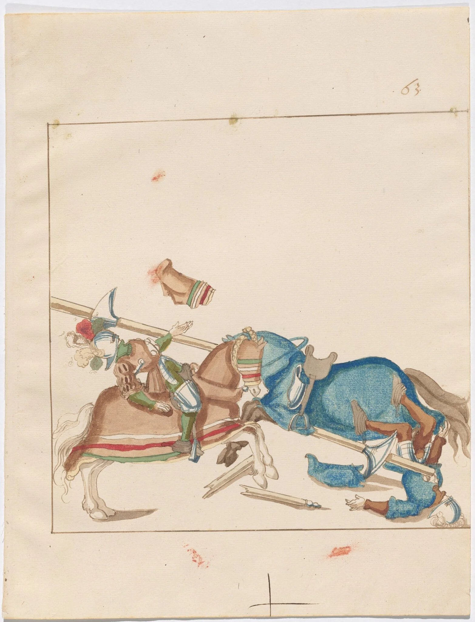 Mock Joust of War with Flying Shields, detail