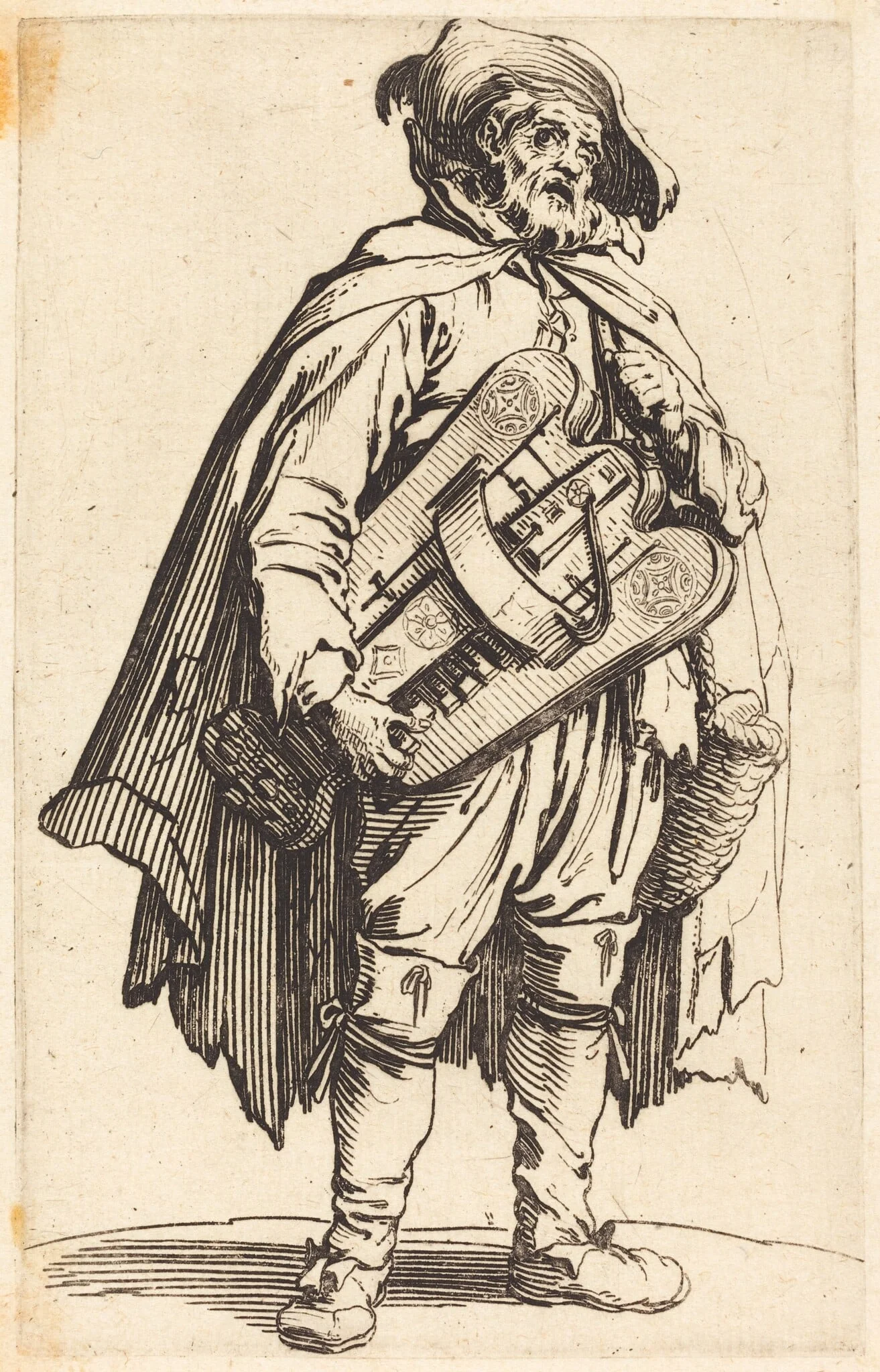 The Hurdy-Gurdy Player, detail