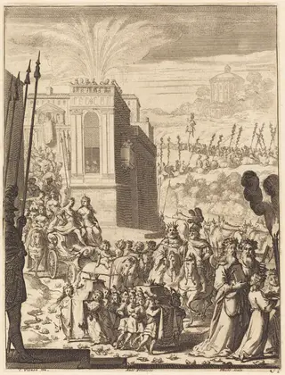 Illustration to Jean Desmarets' "L'Ariane", by Abraham Bosse, ink, 1639