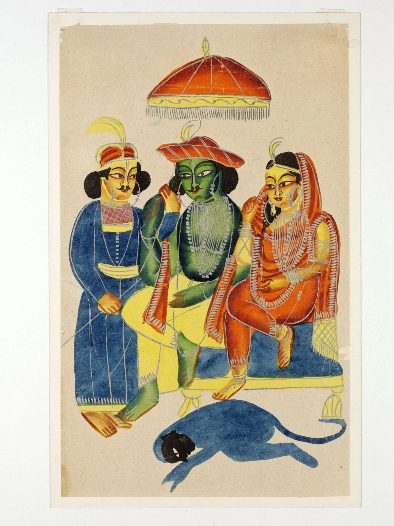 Hanuman, Rama, Sita and Lakshmana, detail