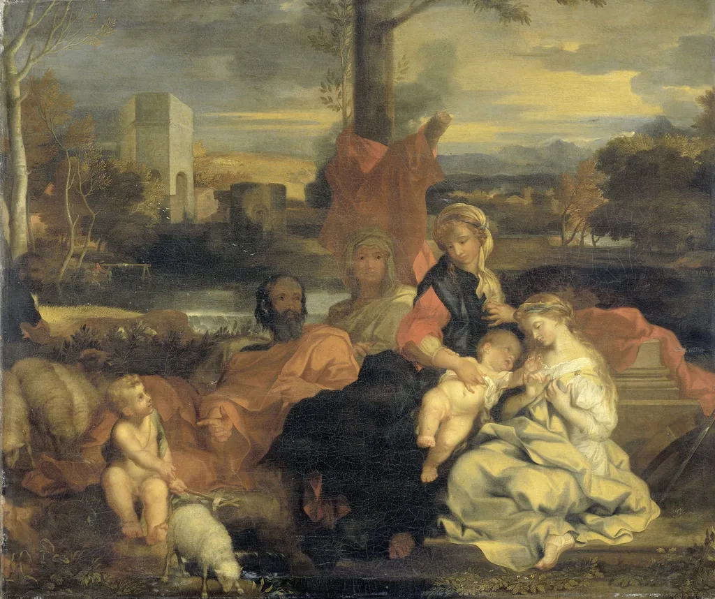 The Mystic Marriage of St Catherine, by Sébastien Bourdon, oil
