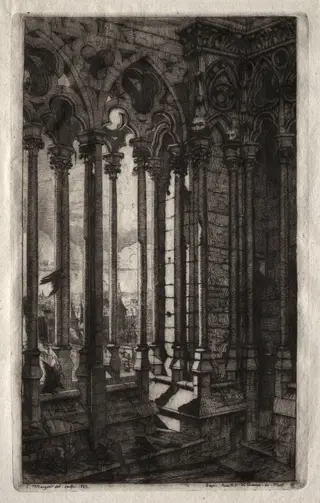 Etchings of Paris:  The Gallery of Notre Dame, by Charles Meryon, 1853