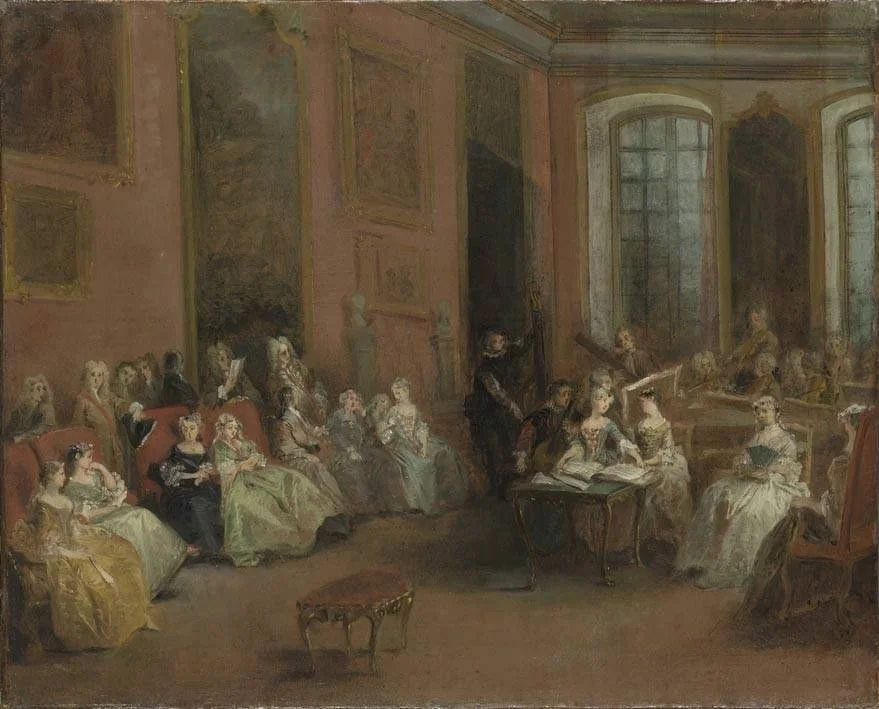 Concert in the Paris Home of Pierre Crozat, detail