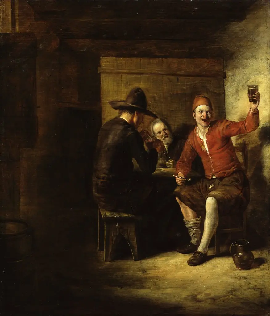 The Merry Drinker, by Pieter de Hooch, oil, 1650