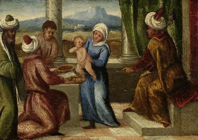 The Trial of Moses, detail