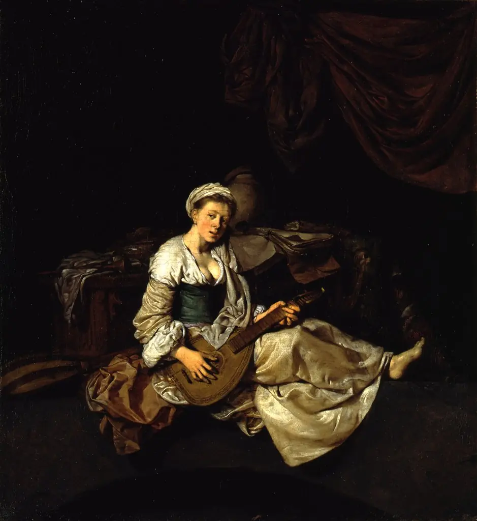 Cistern Player, by Cornelis Pietersz Bega, oil, 1662