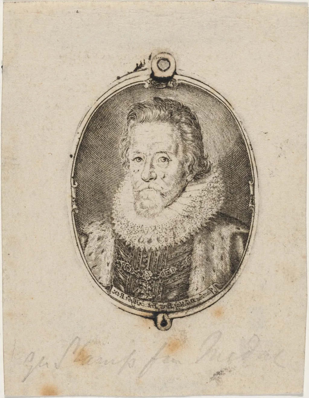 James I, King of England, by Simon van de Passe, ink, 1621