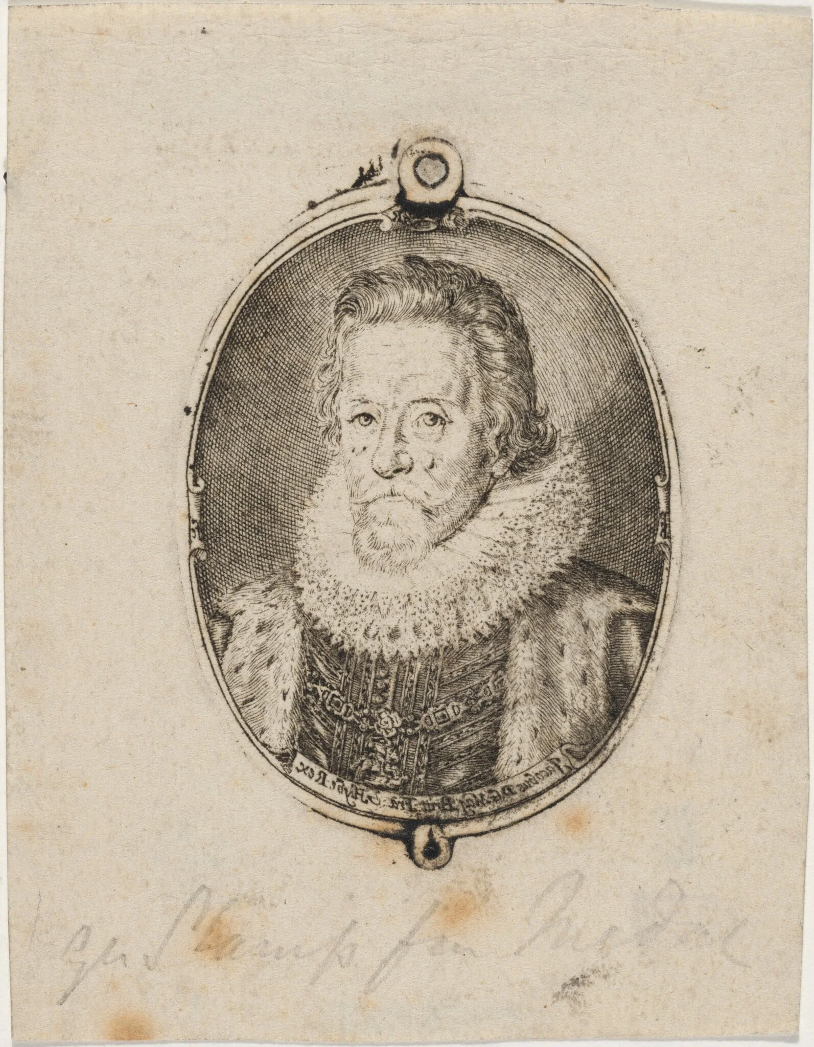 James I, King of England, detail