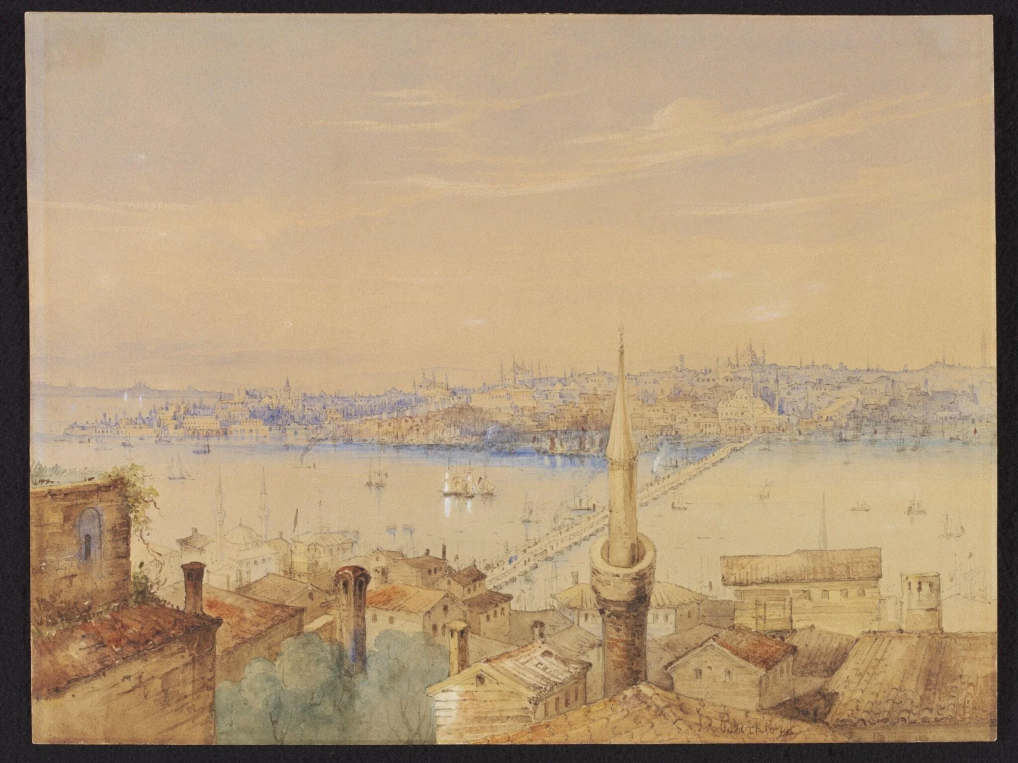 View of Constantinople from Pera across the Golden Horn, detail