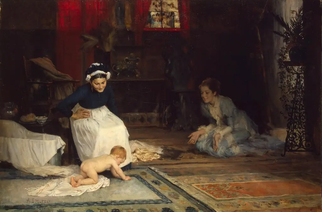 In the Nursery, by Albert Edelfelt, oil, 1893