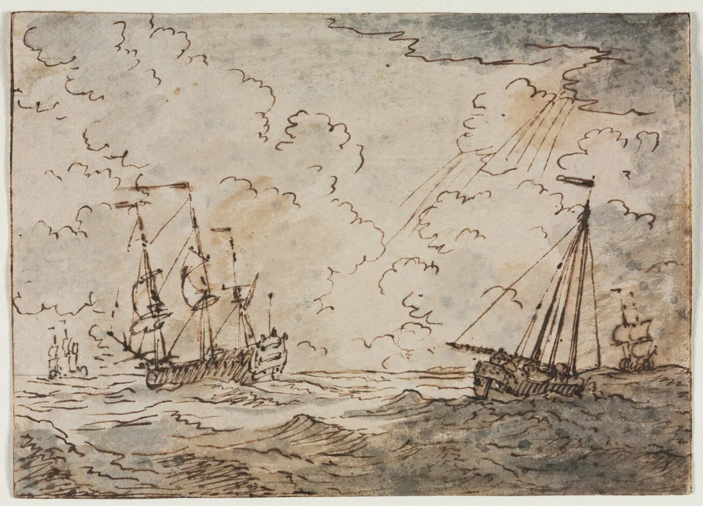 Ships at Sea, by Ludolf Bakhuizen, 1604