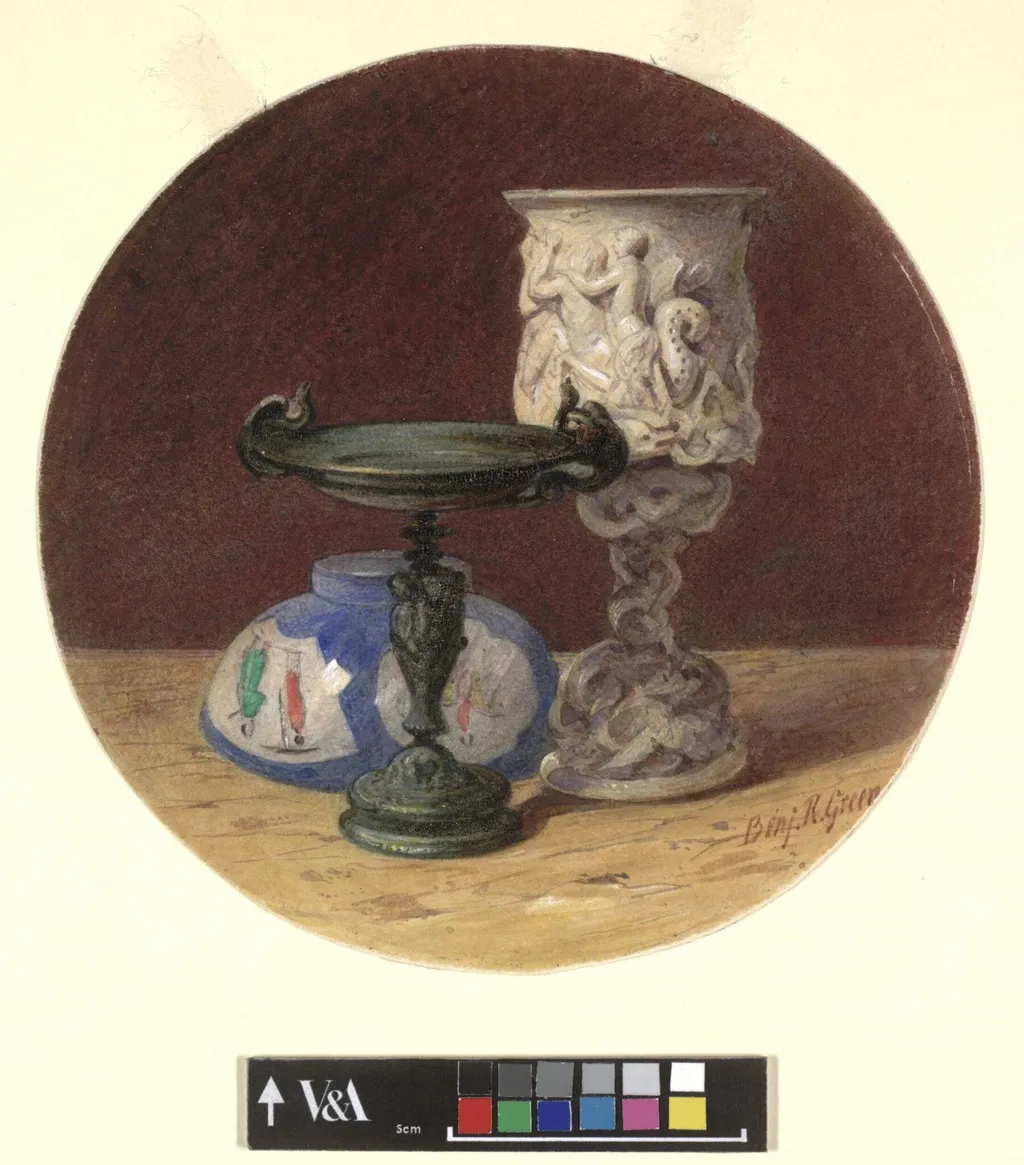 Still Life, by Benjamin Richard Green, watercolor, 1830