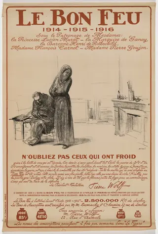 Le Bon Feu (The Good Fire), by Jean-Louis Forain, ink, 1916