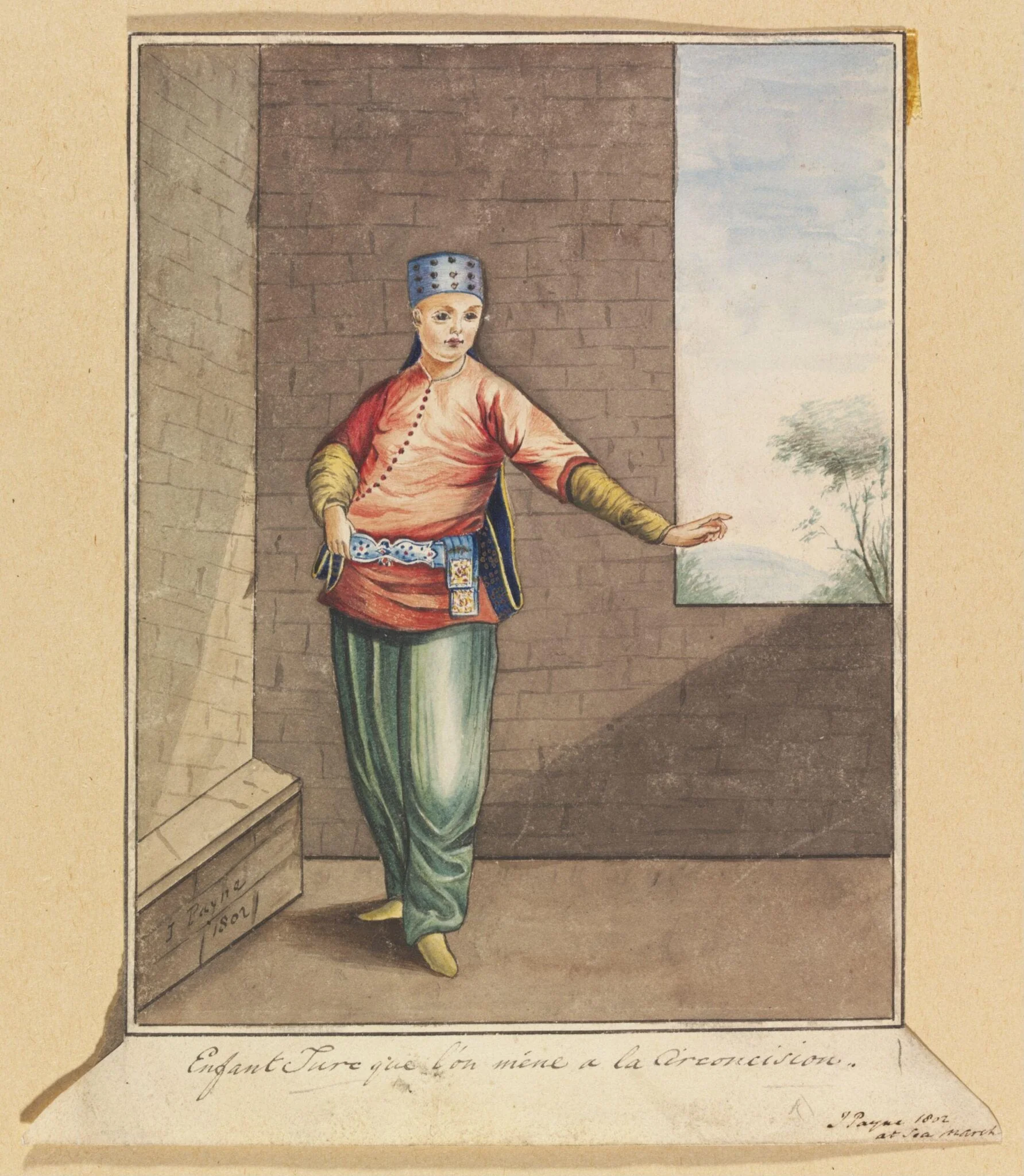 Enfant Turc que lon méne à la Circoncision, detail