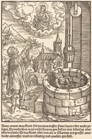 Aines armen man khind fiel ..., by Master of the Miracles of Mariazell, ink, 1503
