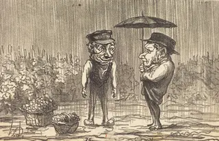 Faut pas s'plaindre de c'temps-la..., by Honoré Daumier, ink, 1864