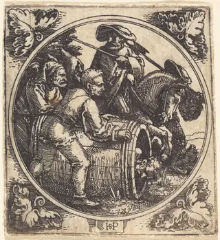 The Death of Regulus, by Sebald Beham, ink, 1526
