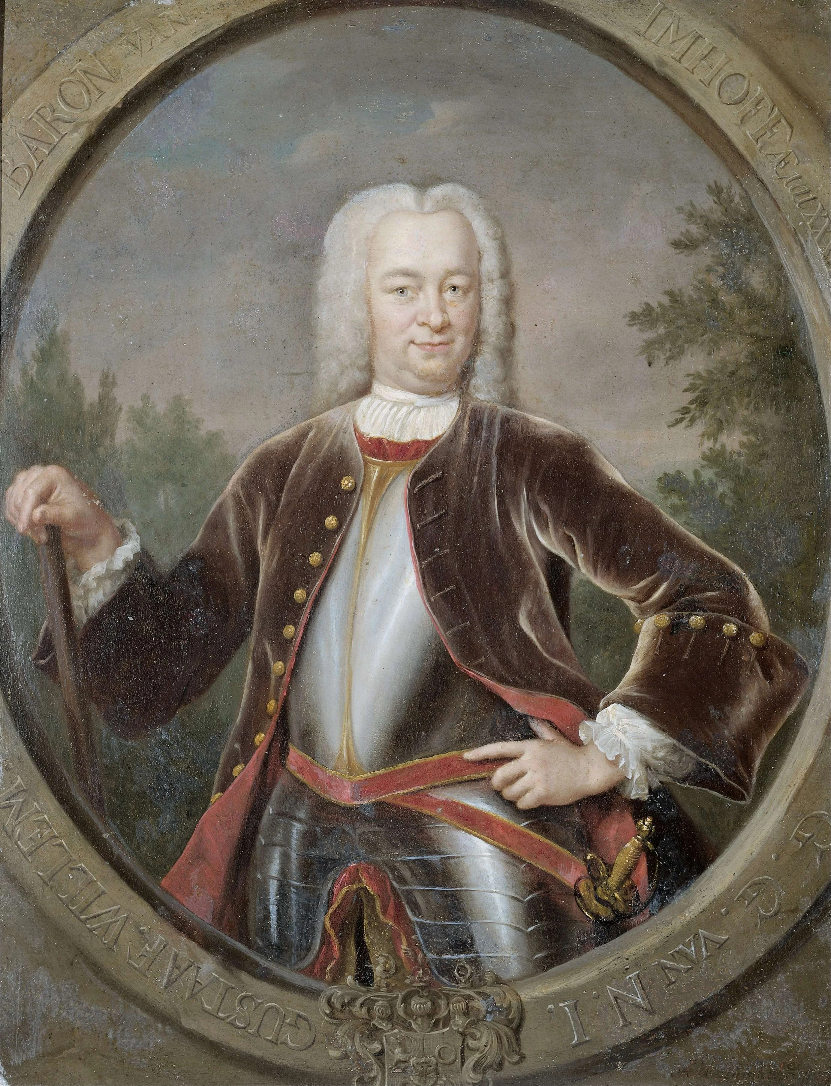 Portrait of Gustaaf Willem, Baron van Imhoff, Governor-General of the Dutch East India Company, detail