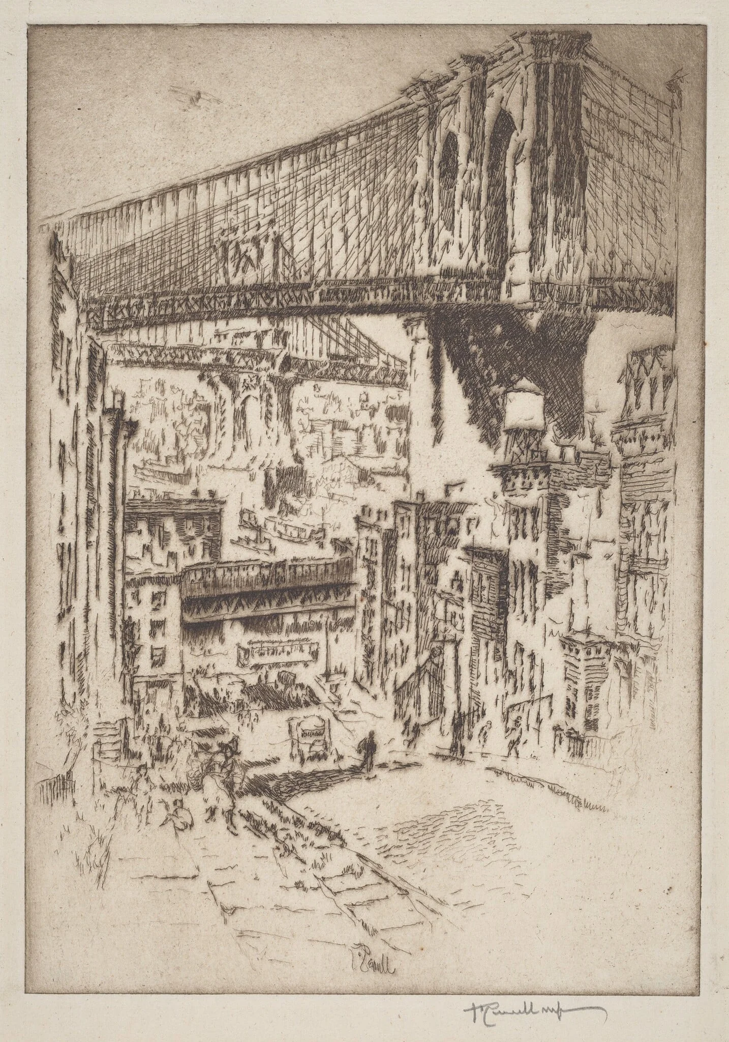 The Bridges, from Brooklyn, detail
