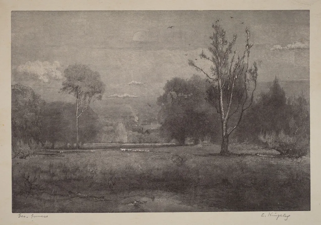 Morning, by Elbridge Kingsley, ink, 1889