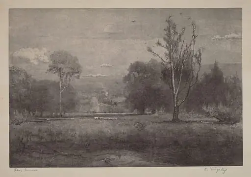 Morning, by Elbridge Kingsley, ink, 1889