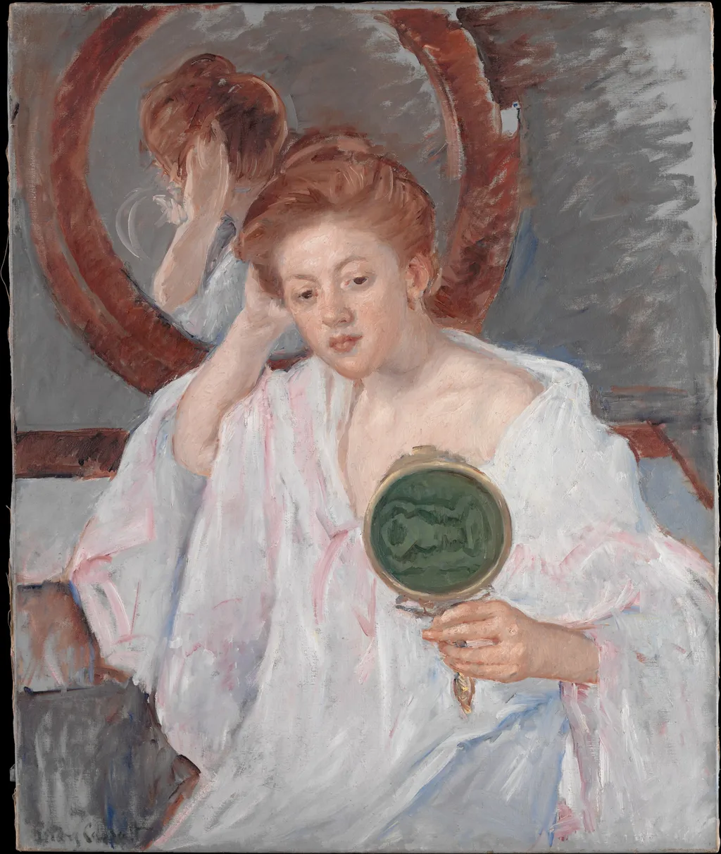 Denise at Her Dressing Table, by Mary Cassatt, oil, 1908