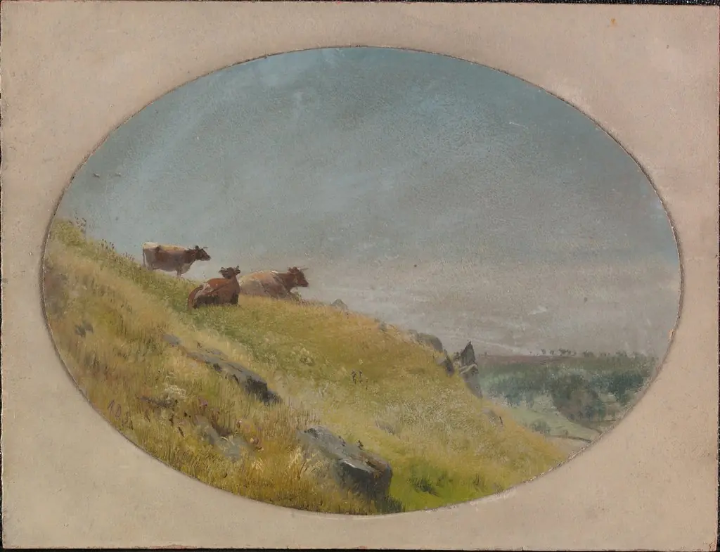 Landscape with Cows, by Aaron Draper Shattuck, 1928