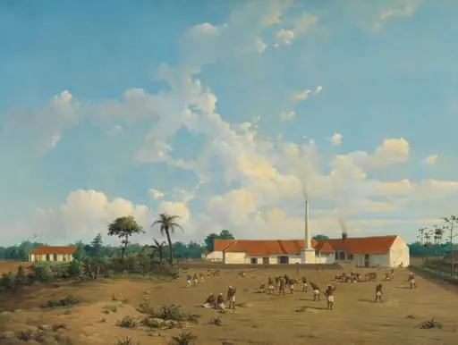 De suikerfabriek Kemanglen bij Tegal op Java, by Ab Salm