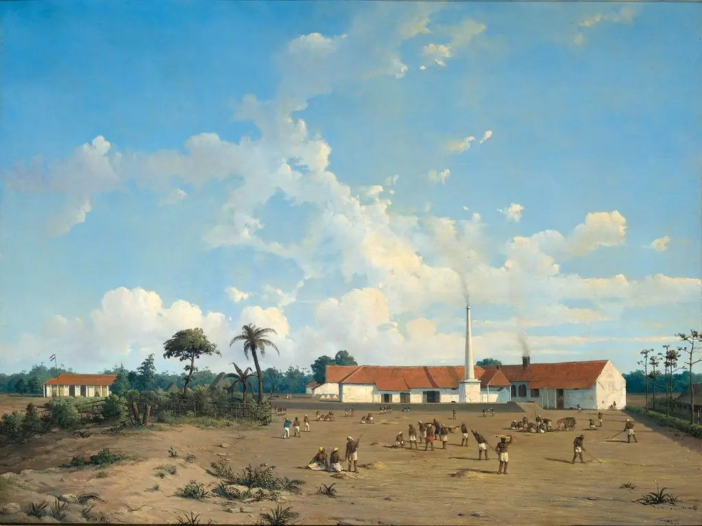 The Kemanglen Sugar Factory near Tegal (or Tagal), Java, by Ab Salm, 1870