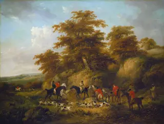 The Death of the Fox, by George Morland, oil, 1792
