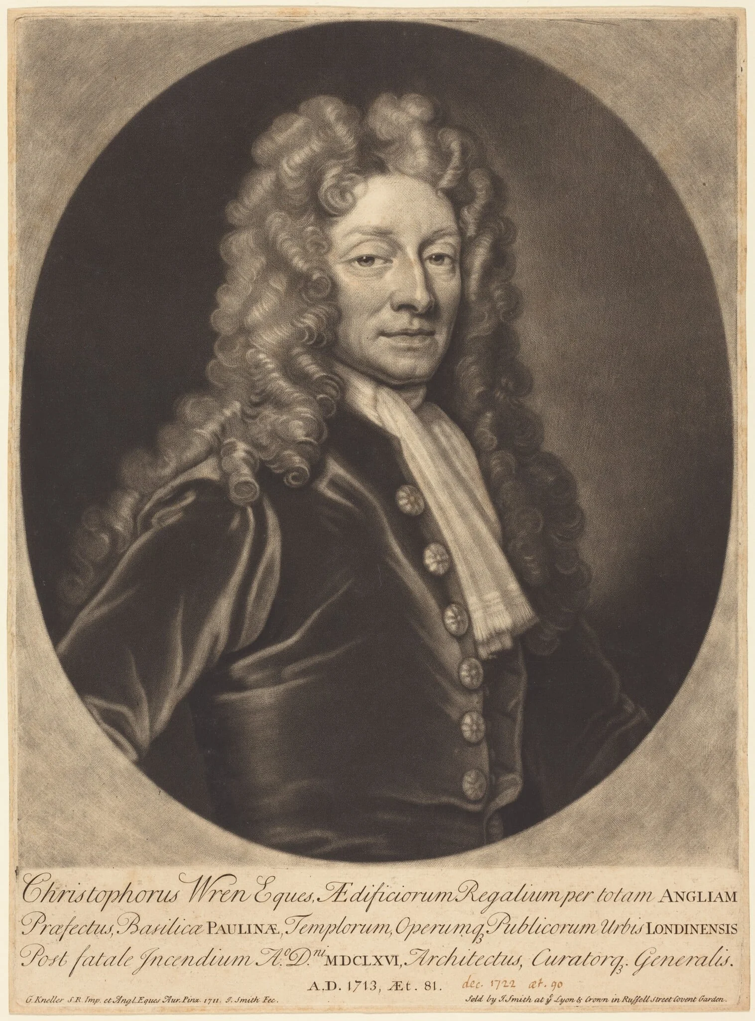 Sir Christopher Wren, detail