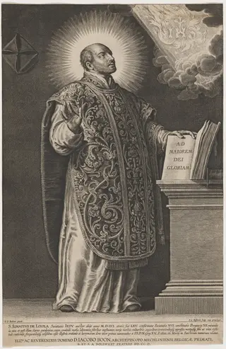 Saint Ignatius de Loyola, by Schelte Adams Bolswert, ink, 1622