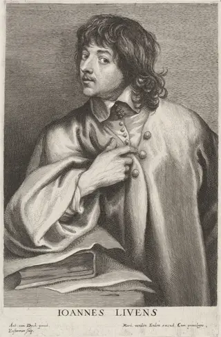 Jan Lievens, by Lucas Emil Vorsterman, ink, 1634