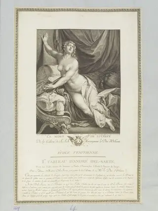 The Death of Lucretia, by Noël Le Mire, 1850