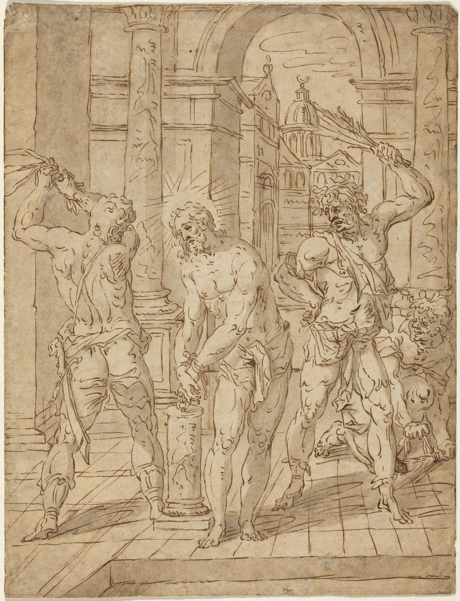 The Flagellation of Christ, detail