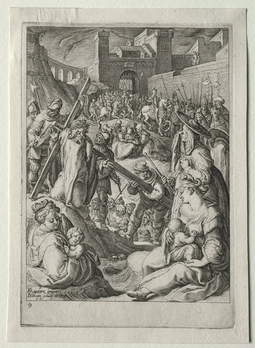 Passion Set:  Christ Carrying the Cross, by Jacob de Gheyn II, 1597
