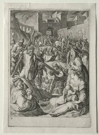 Passion Set:  Christ Carrying the Cross, by Jacob de Gheyn II, 1597
