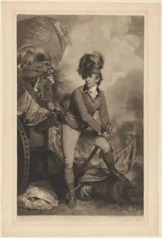 Lieutenant Colonel Sir Banastre Tarleton, by John Raphael Smith, ink, 1782