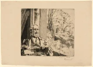 Jacob Meyer-Heine, by Félix Bracquemond, ink, 1872