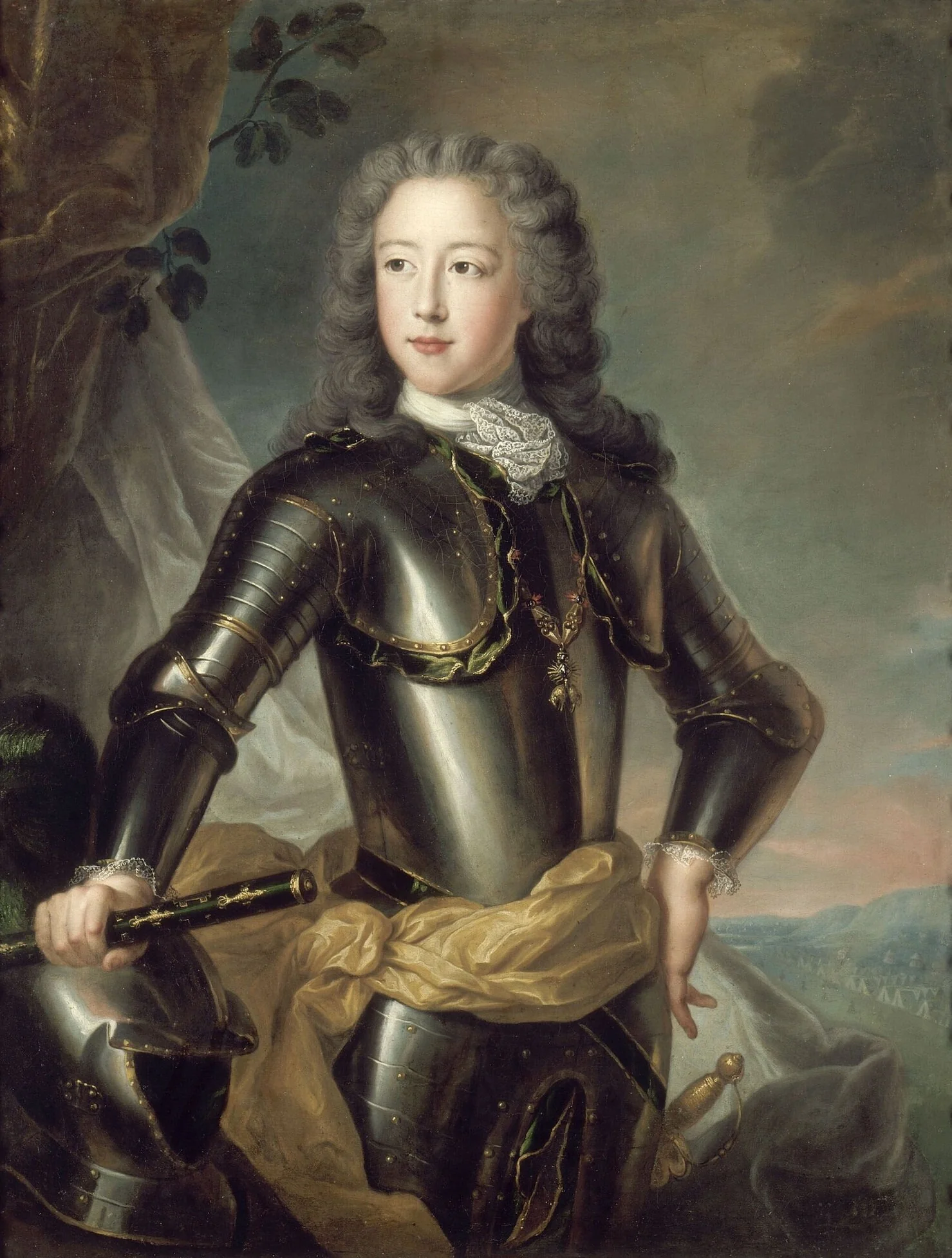 Portrait of Léopold Clément (1707-1723), Hereditary Prince of Lorraine, detail