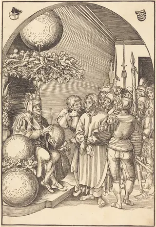 Christ before Herod, by Lucas Cranach the Elder, ink, 1509