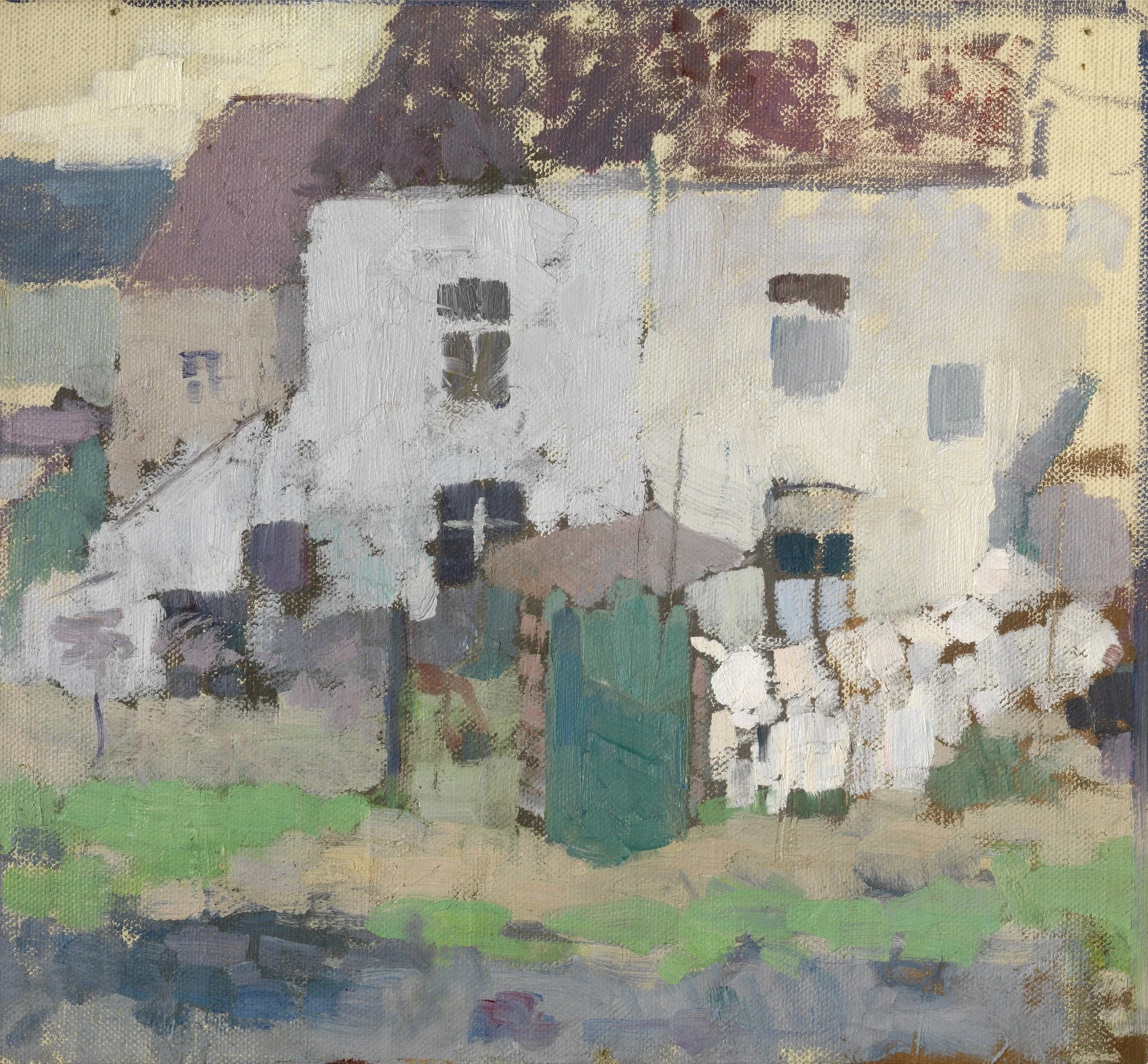 White Façades and Garden at Bosvoorde, detail