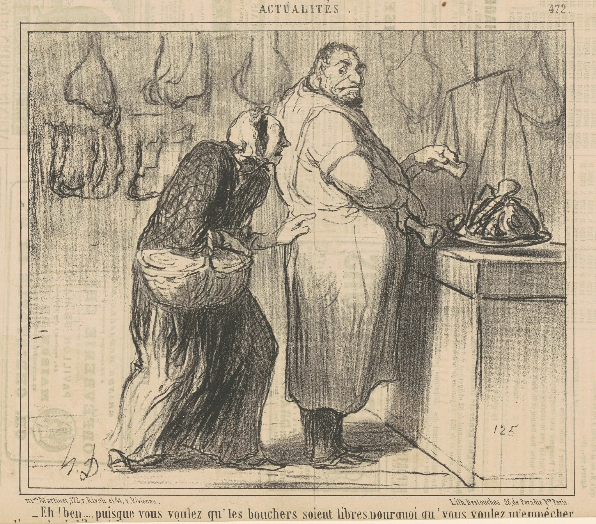 Eh! Ben ... puisque vous voulez qu' les bouchers ..., detail