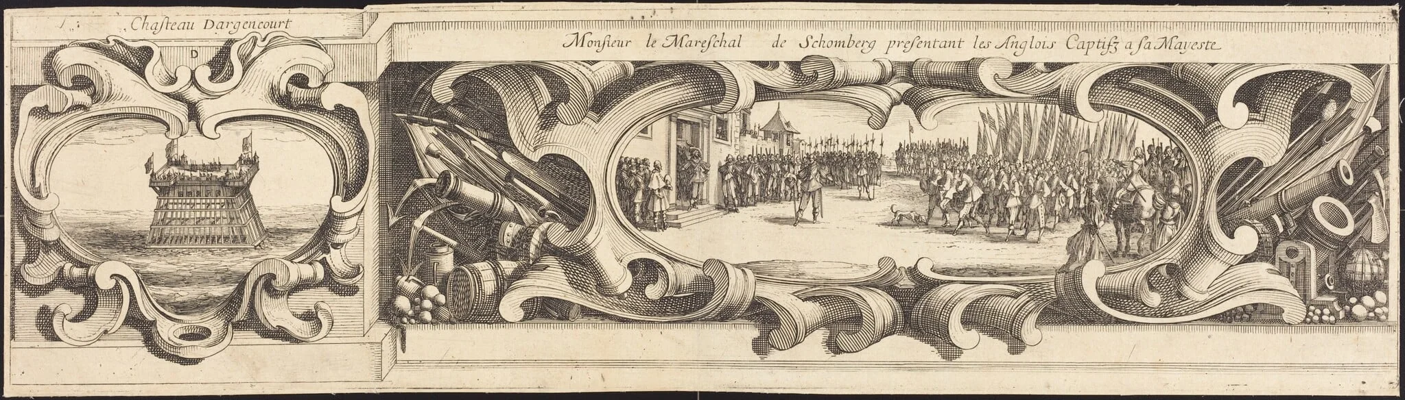 The Siege of La Rochelle [plate 14 of 16; set comprises 1952.8.97-112], detail