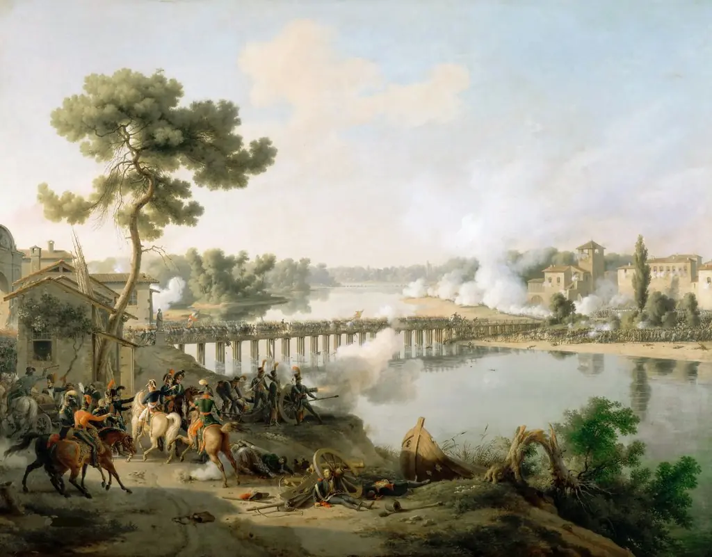 the Battle of Lodi, 10th May 1796, detail of Napoleon (1769-1821) and his staff, by Louis Lejeune, by Baron Lejeune Louis-François, oil, 1804