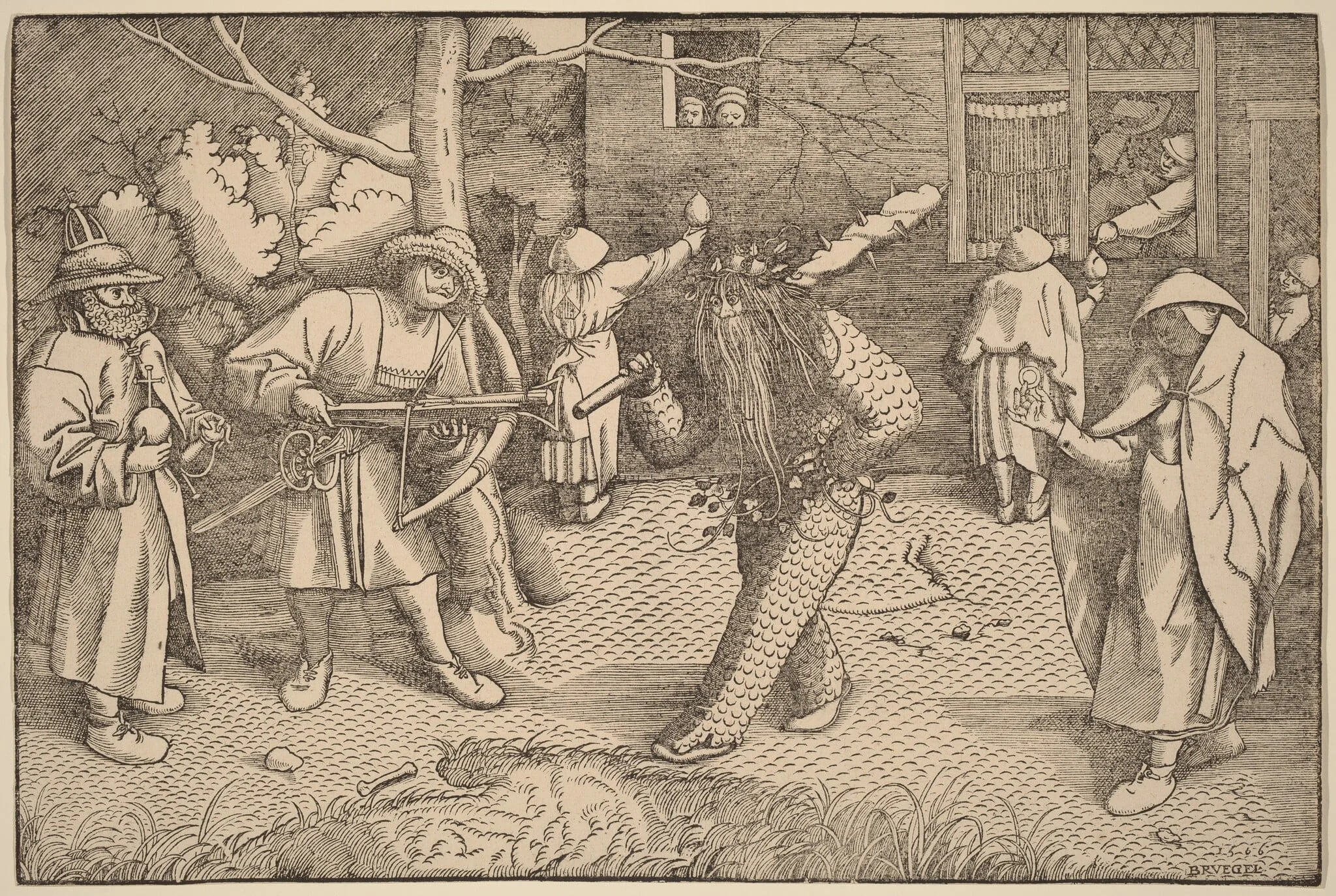 The Masquerade of Ourson and Valentin, detail