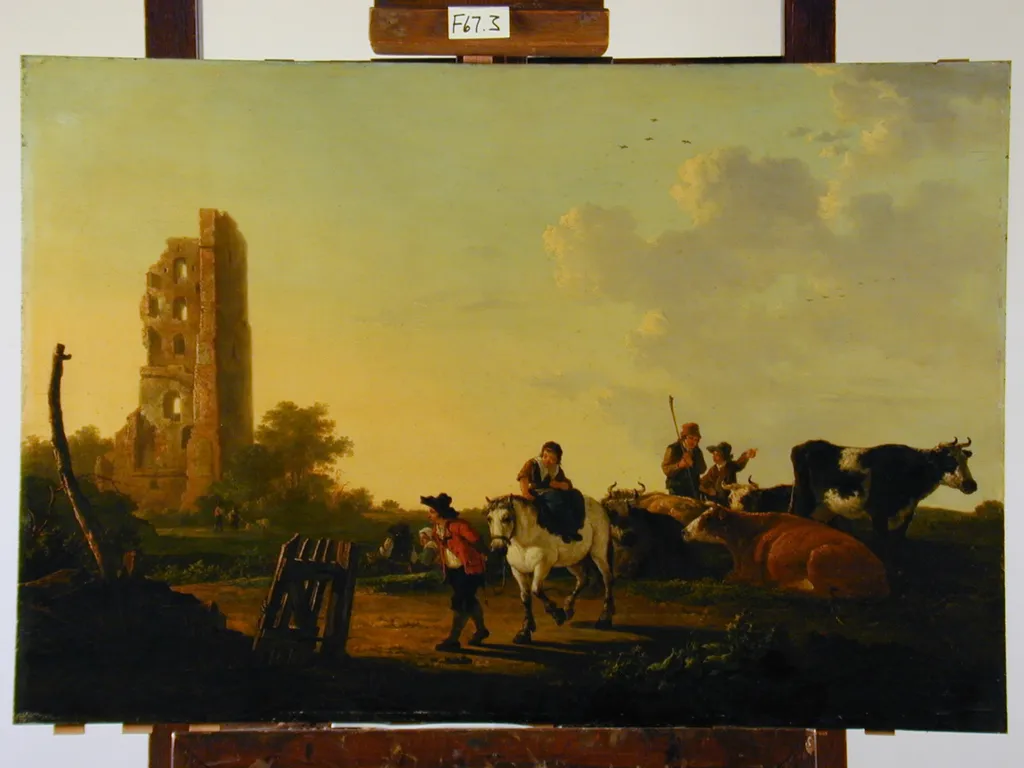Landscape with Cattle and Figures, by Aelbert Cuyp, unspecified, 1666