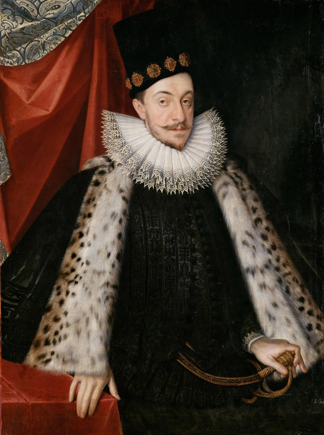 König Sigismund III. (1566-1632) von Polen, Kniestück, detail