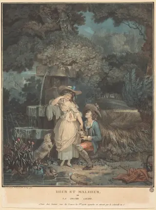 Heur et Malheur, ou la Cruche cassée, by Philibert-Louis Debucourt, ink, 1787